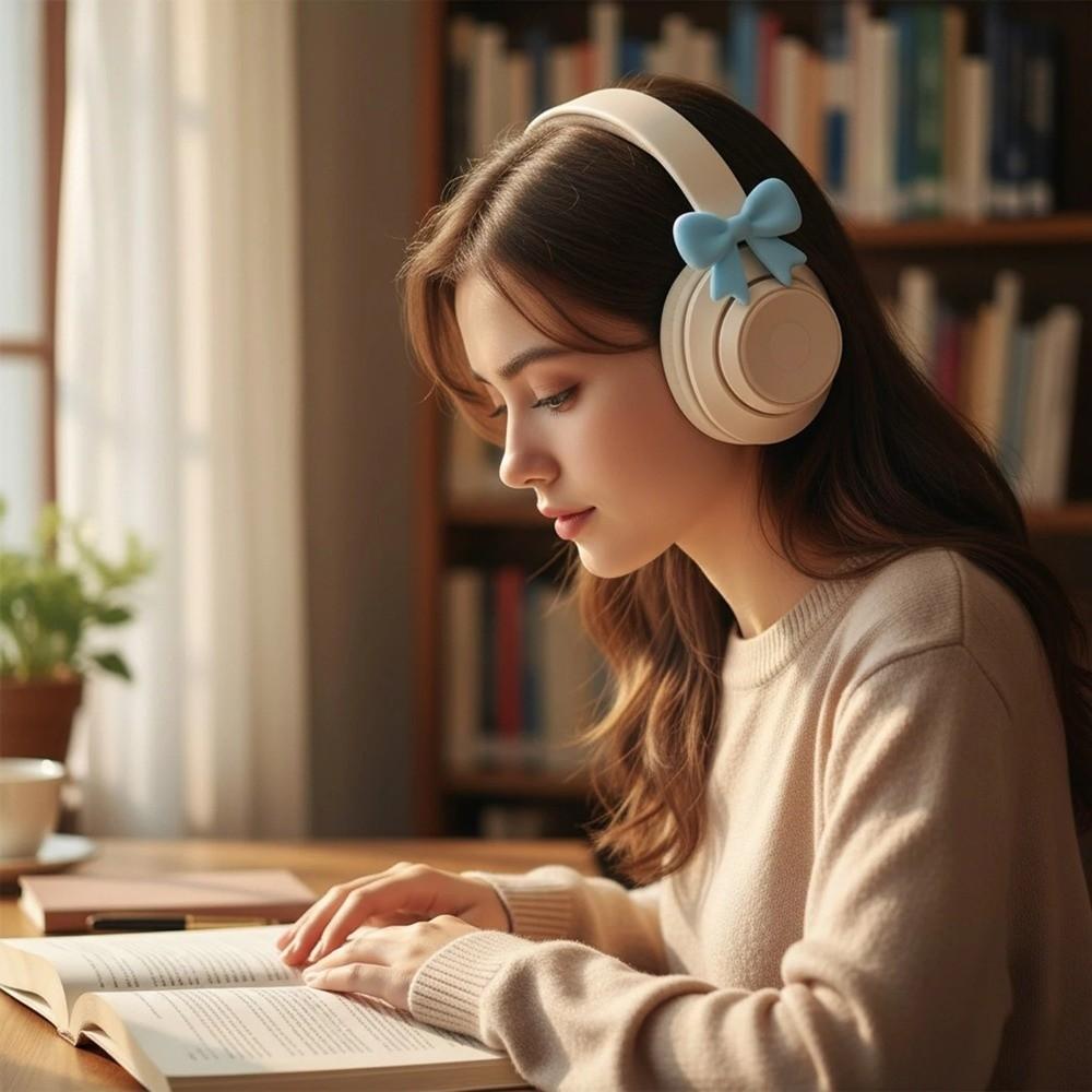 Creative Silicone Bow Headphone Accessory Clip on DIY Headphone Clip Decor Kawaii Cute 3D Bows Decor for Earphone Universal
