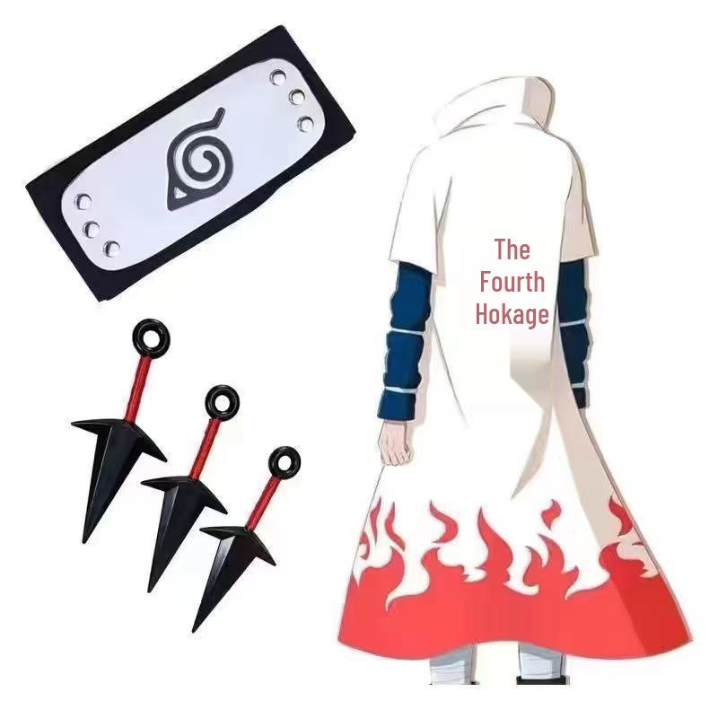 Naruto Minato Namikaze 4. Hokage Umhang Cosplay Kostüm