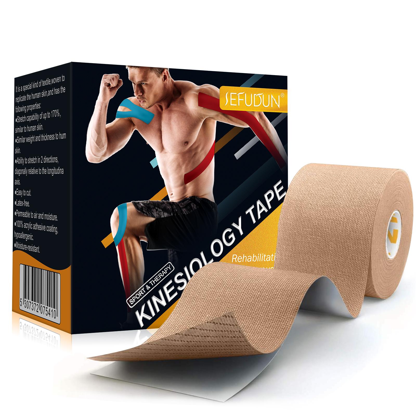 SEFUDUN Waterproof Cotton Elastic Sports 5cm*5m Muscle Kinesiology Tape Supportive Sports Tape