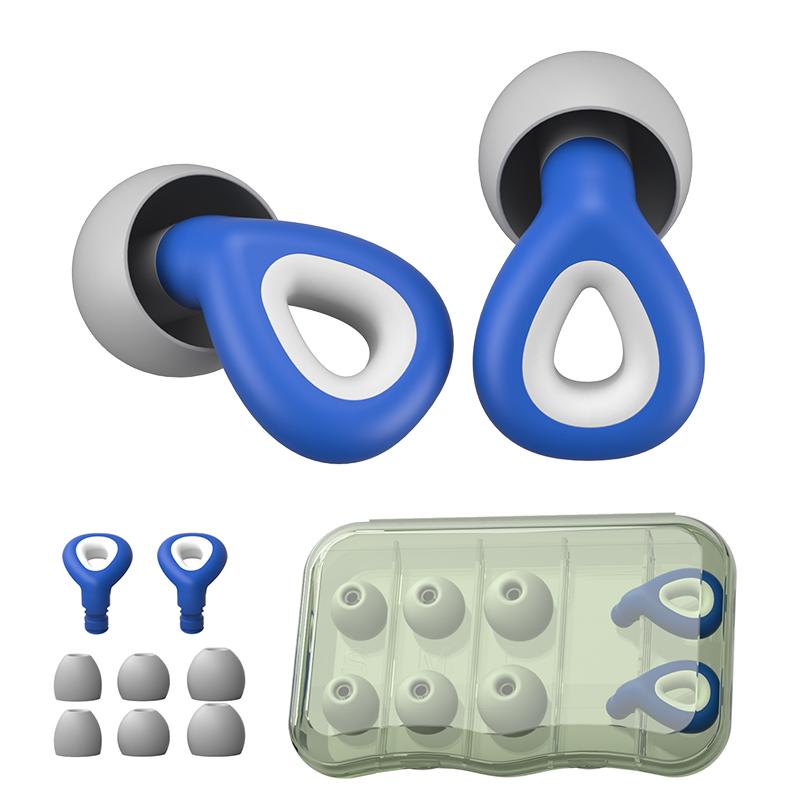 1Pair Silicone Anti-Noise Earplugs Swimming Ear Plugs Sleeping Ear Plugs Waterproof Ear Protector Layer Mute Earplugs