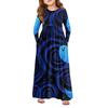 Girls' Maxi Dress Halloween Day- Long Sleeve Pocket Dress
