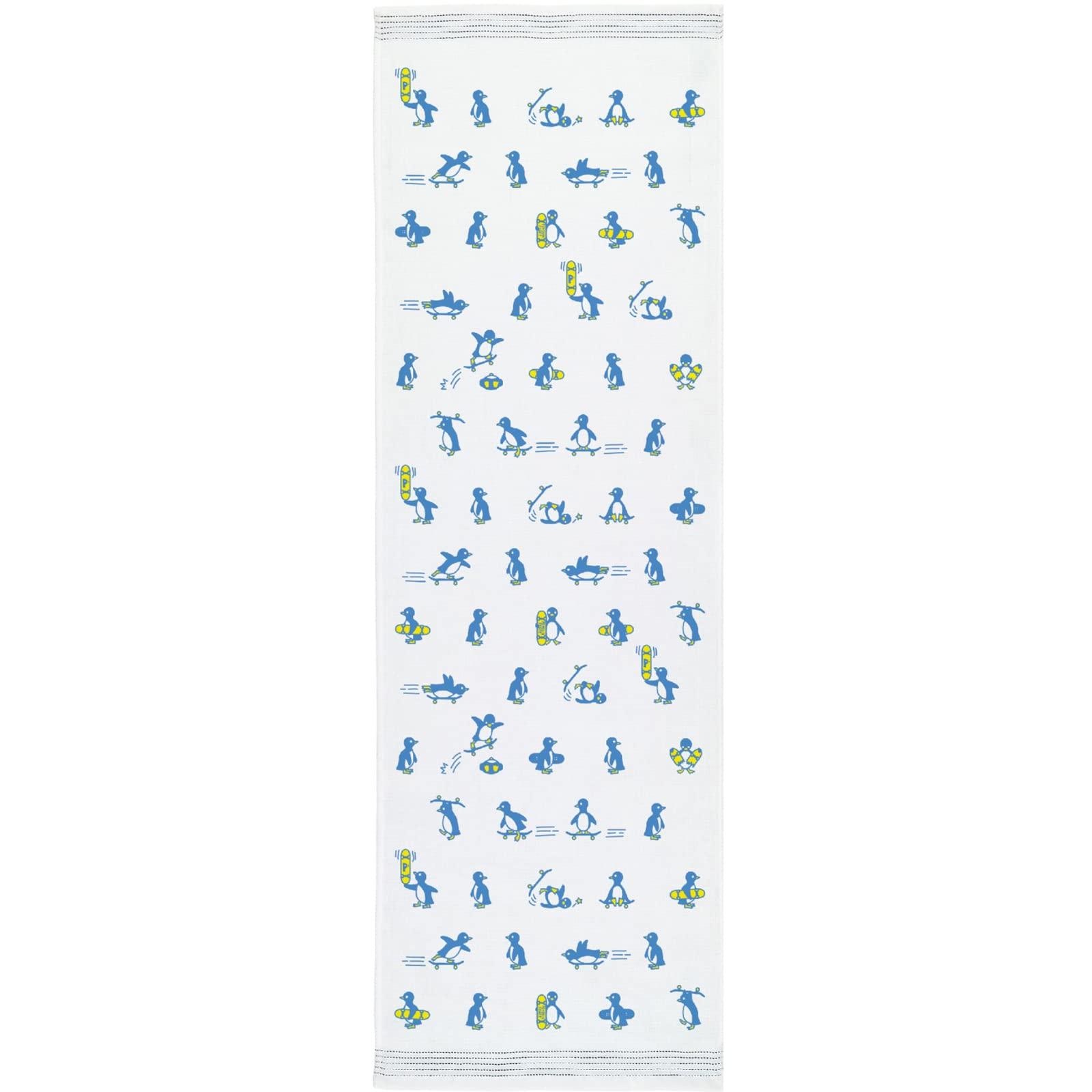 Kontex Face Fabric Skateboard 33 x 100 Towel, Calendar, Penguin, Blue, Approx. cm, 55966-001 синий