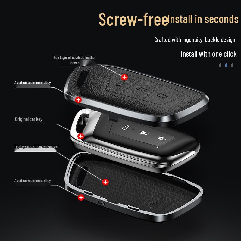 Baojun Kiwi, Wuling Nano, RC6/RC5 Key Cover for EV Models - RS3/RS5, E300 Shell Bag