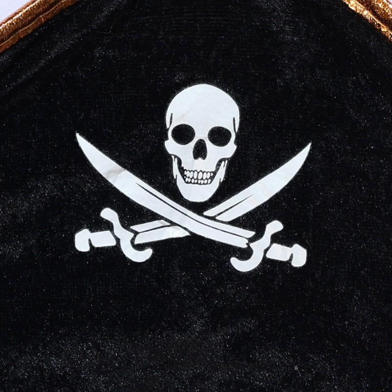 Kids Pirate Costume Set Halloween Party Caribbean Captain Outfit Cosplay Dress Up Neutral Unisex