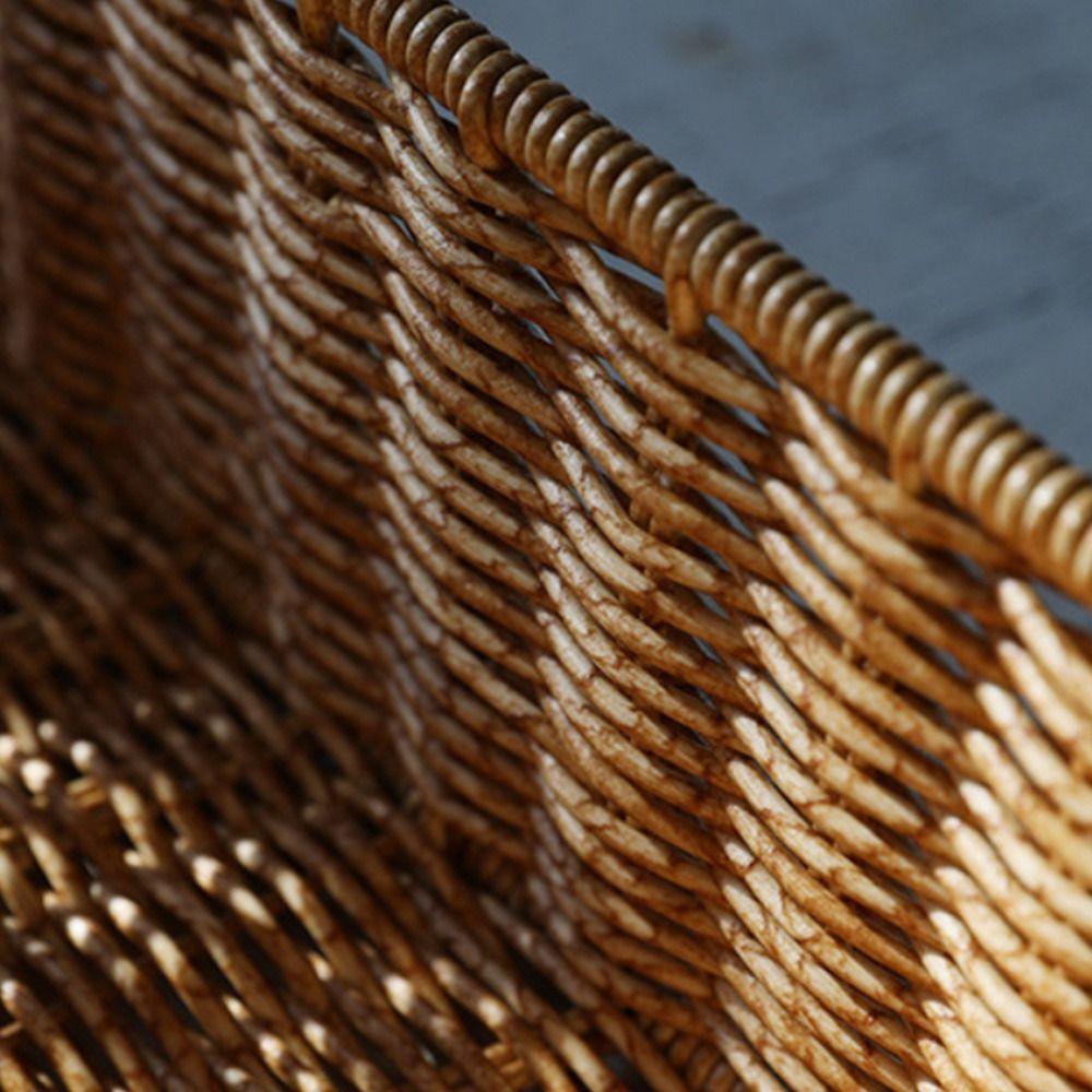 Plastic Storage Basket Woven Pattern Display Basket Desktop Organization Box  Home Shop Hotel