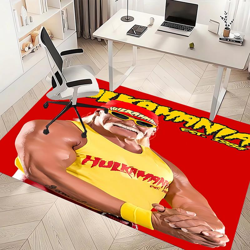 1pc Hulk Hogan1 Print Area Rug - Soft, Washable Non-Slip Indoor Mat, Living Room, Home Office Decorative Rug,Office Decorative