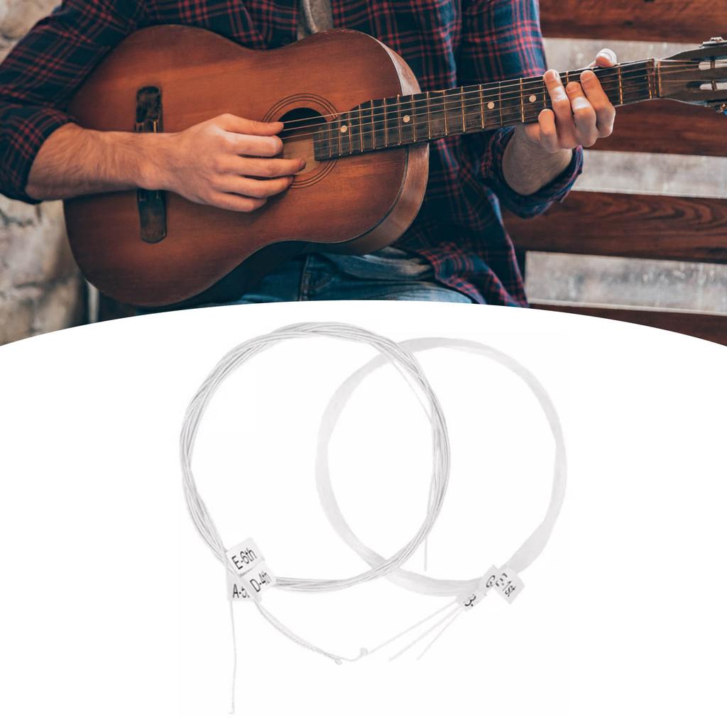 Klassische Gitarrensaiten 28 bis 43 Gauge Rostschutzbeschichtung Klar Stabiles Nylon Gitarrensaitensatz