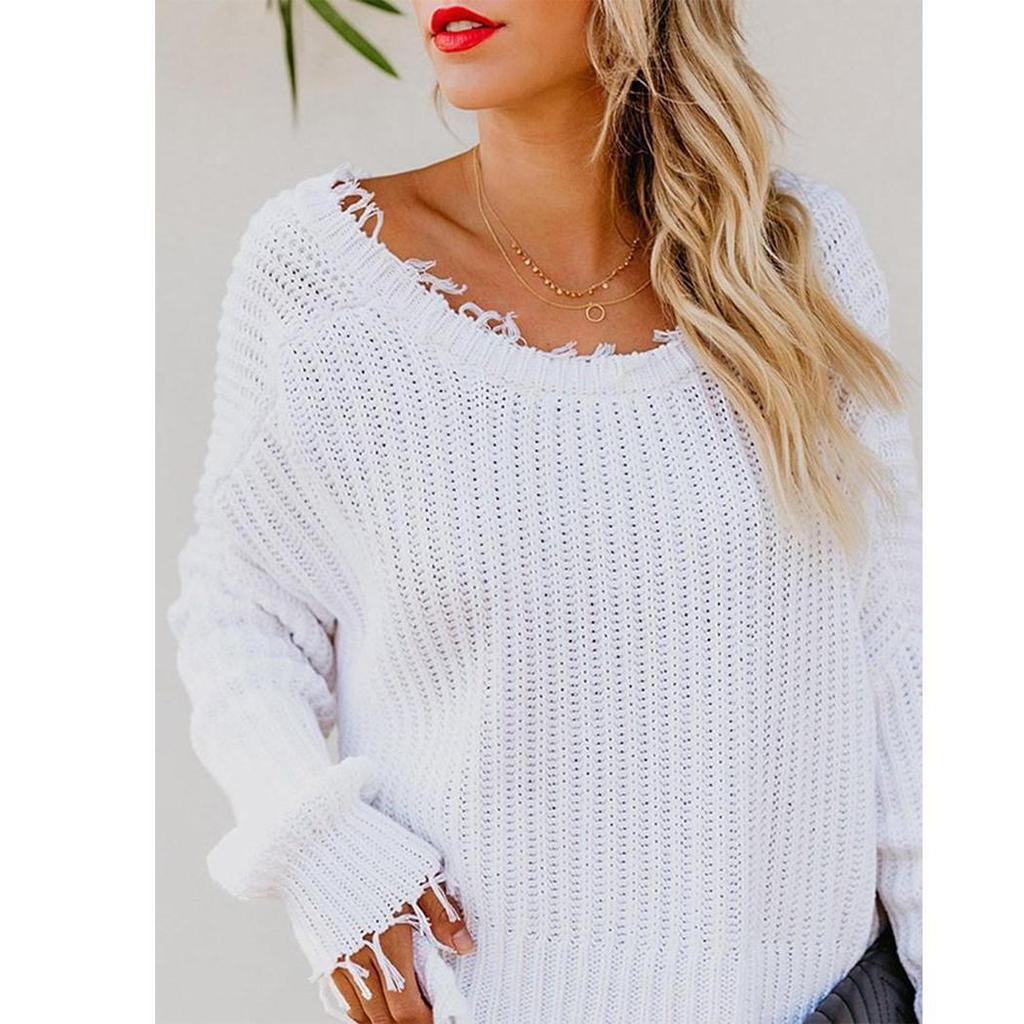 Fashion V Neck Long Sleeve Sweater