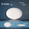 777 White Melamine 12-inch Oval Commercial Dinner Plate