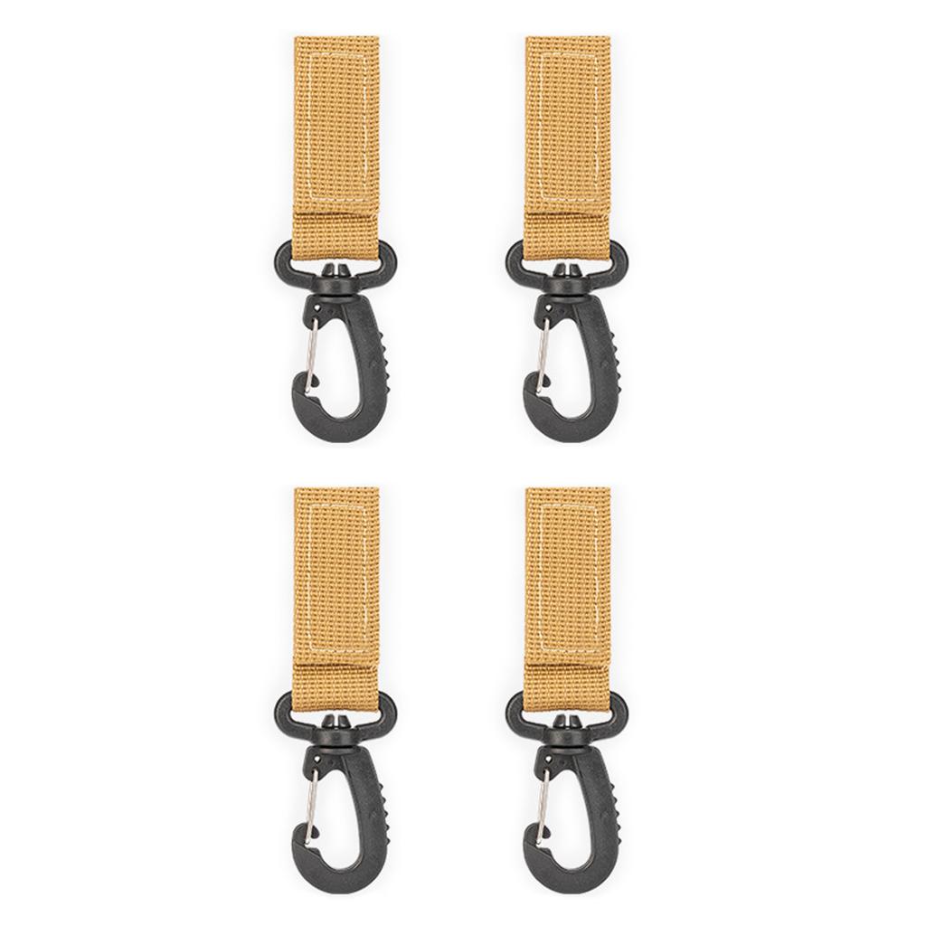 4 Stück taktische Karabinerhaken zum Aufhängen am Gürtel, Nylon-Gurtband, Schnalle, Gürtelclip, Schlüsselschnalle für Outdoor-Taschen, Rucksäcke