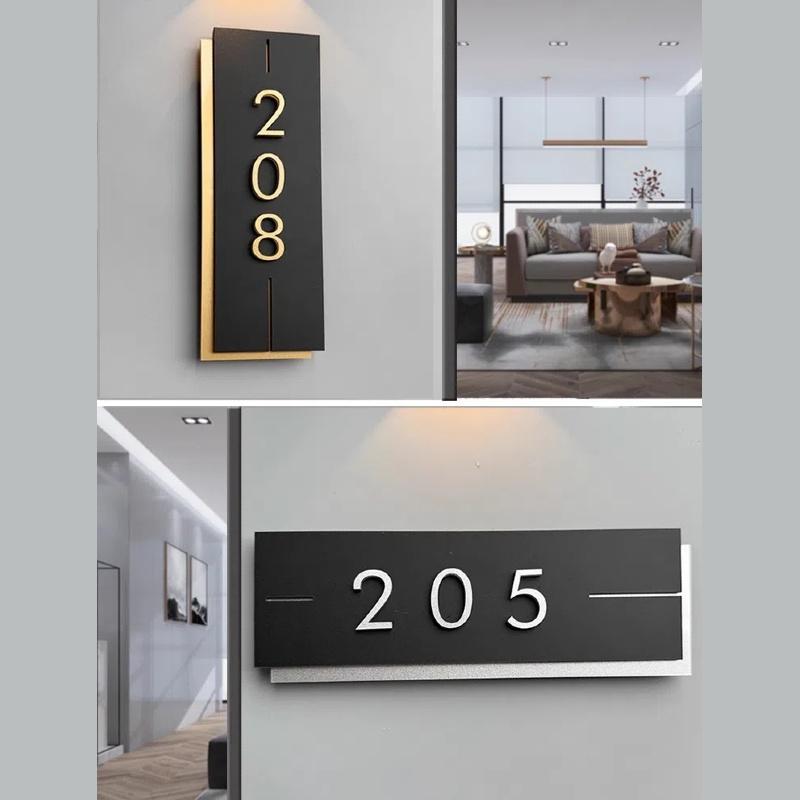 Acrylic Modern Door Plate Shop Sign Customize House Number For Home Office Flats Restaurant Hotel Cafe Bar Home Decor Plate