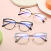 Fashion Cat-eye Frames Women's Reading Glasses Fashion Multi-color Splicing Metal Frames Anti-blue Glasses Presbyopia Eyewear +2