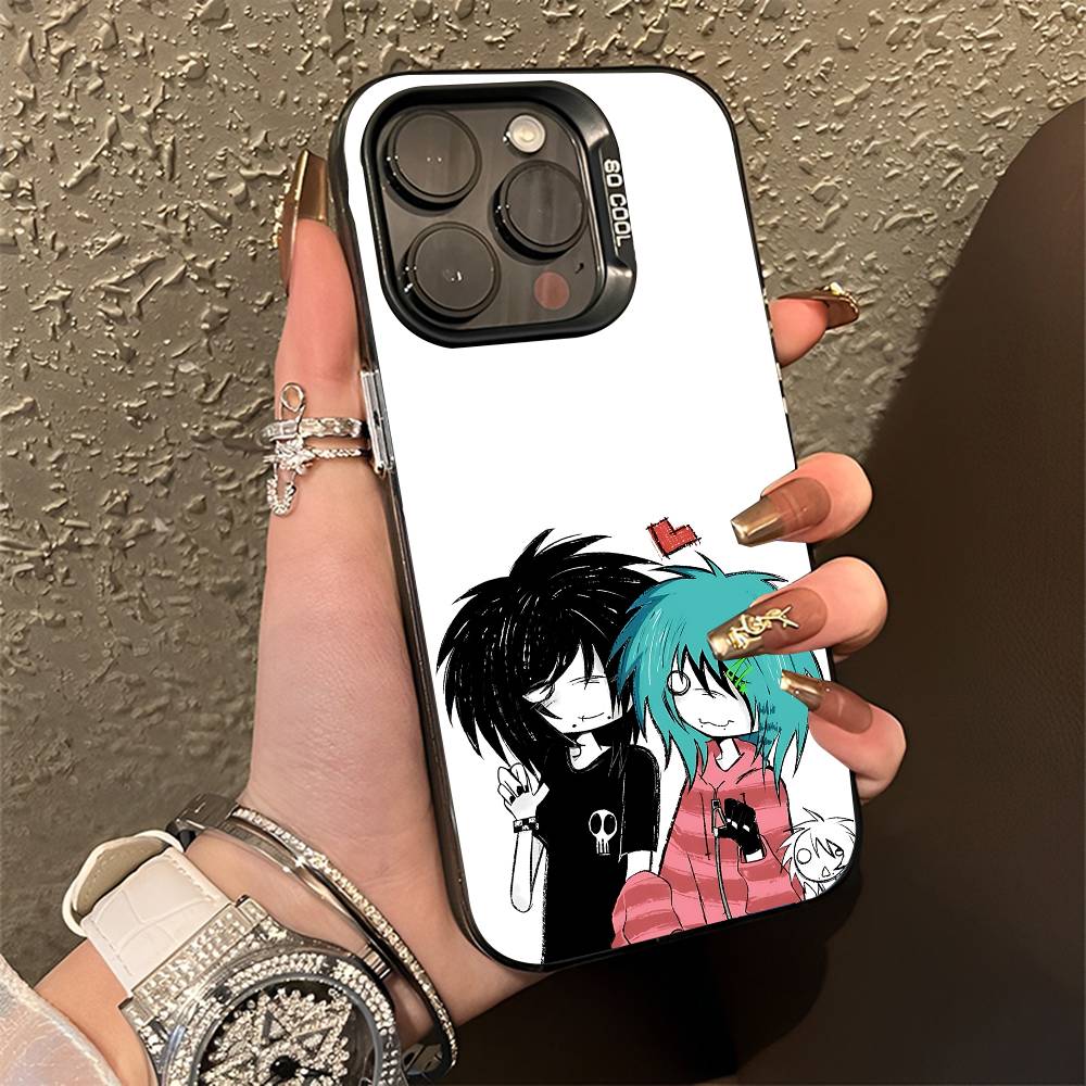 I Love Emo Boys Phone Case For iPhone 14,16,12,15,13,17,11,E,Pro,Max,Plus,Air,Mini Black Soft Cover