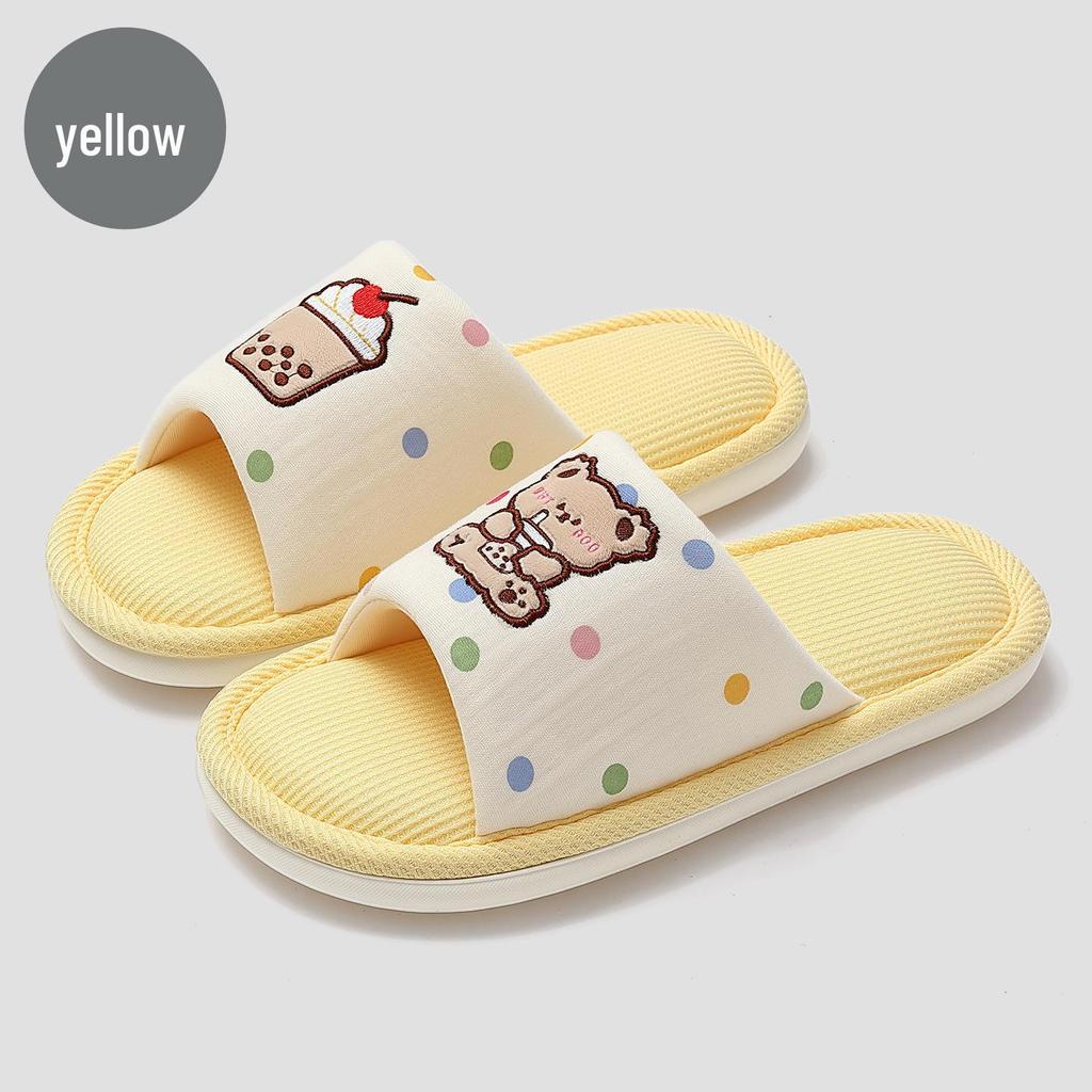 Summer Cute Bear Non-Slip Breathable Indoor Slippers for Women and Men