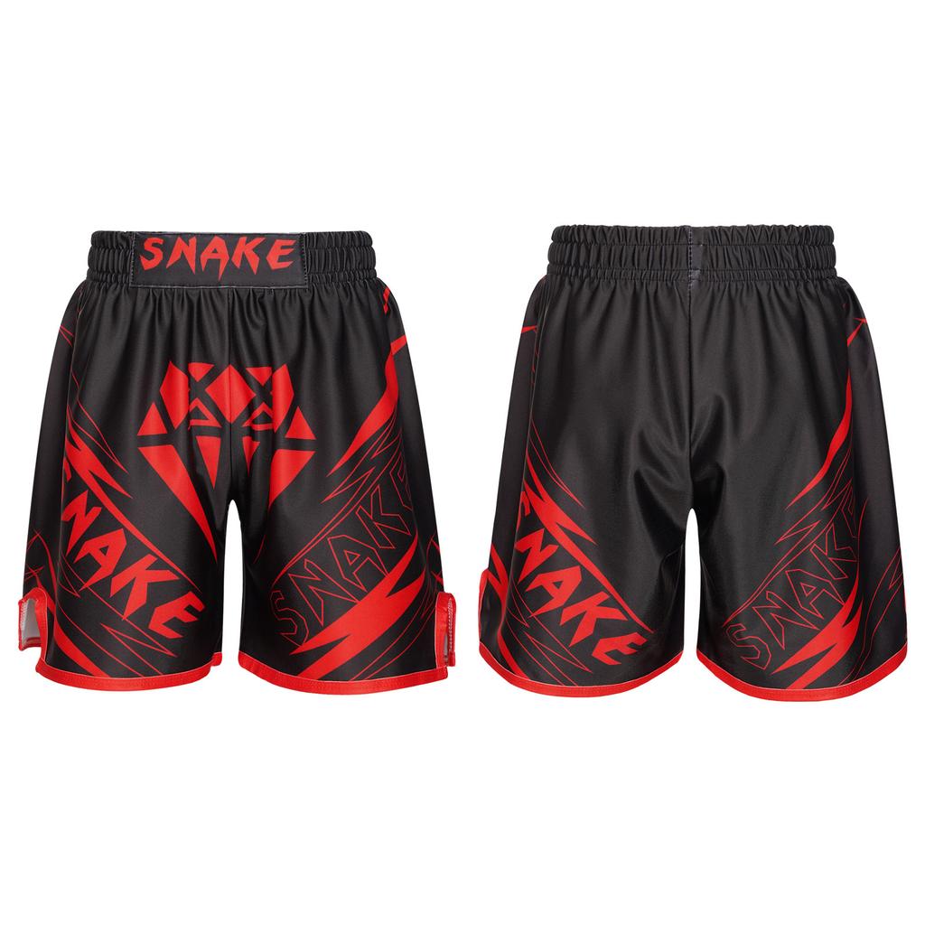 Youth Kids Muay Thai Shorts Training Kick Boxing Trunks Grappling Martial Arts Gear Cage Fighting Shorts