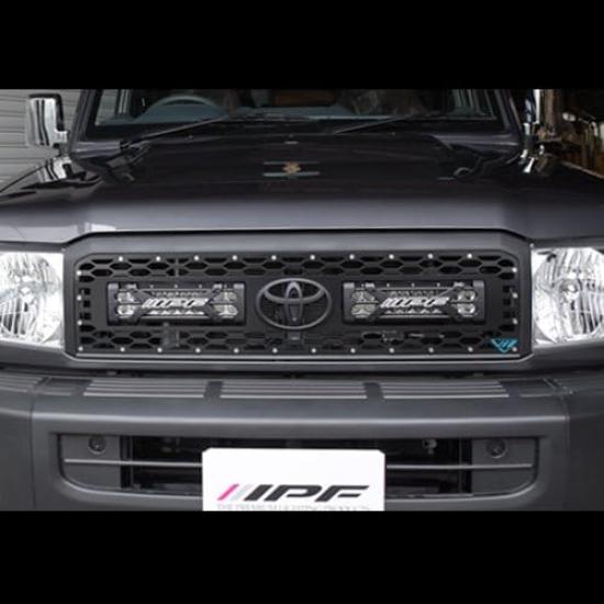 IPF Fog Lamp Specially Designed for the New Land Cruiser 70 Light with Installation Grille for Double Row Stays, LG-001, Bar, 10-inch (612RJ)