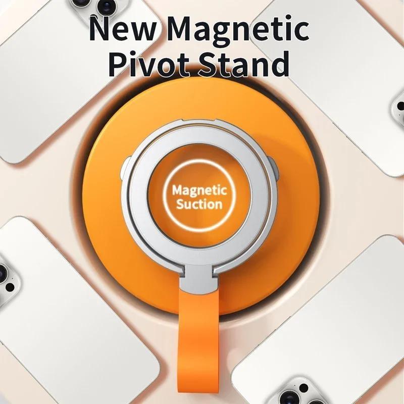 Magsafe Metal Strong Magnetic Suction Rotating ° Folding Ring Phone Holder Alloy Portable Universal Desktop Creative Phone Stand