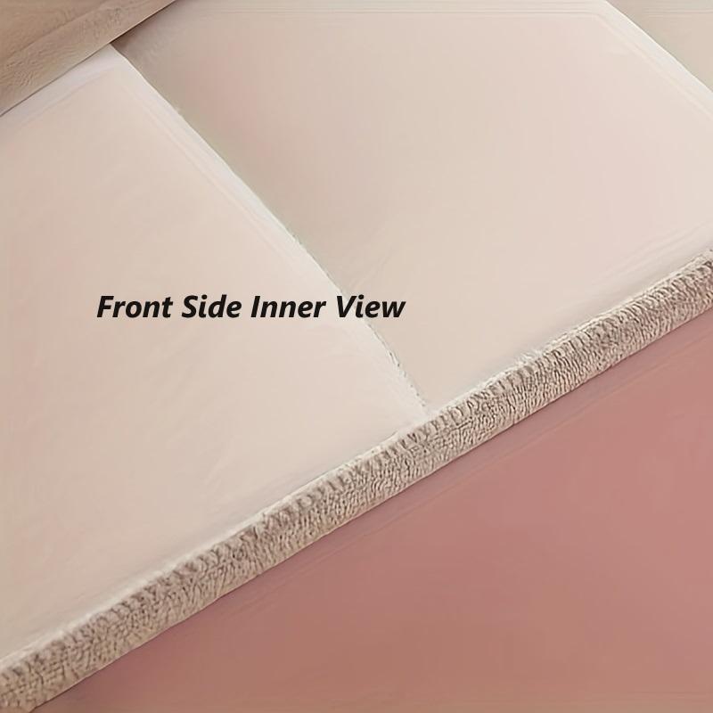 Short Plush Quilted Headboard Cover Luxury Soft Thick Velvet Bed Head Cover All-inclusive Bedside Protector Cover