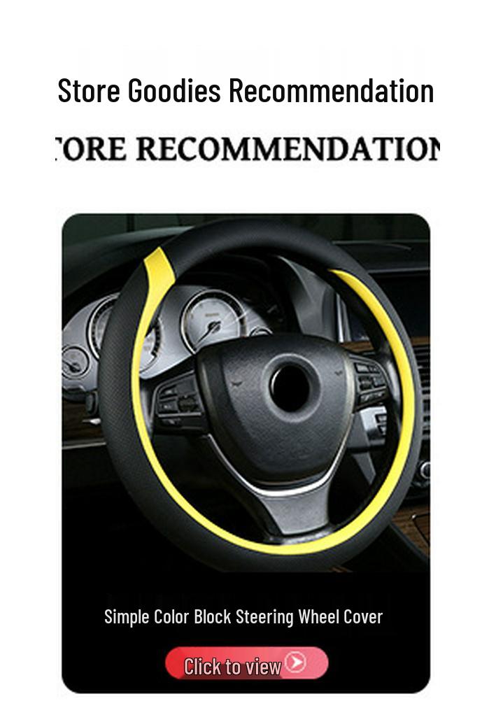 Hand-Sewn Leather Steering Wheel Cover - Universal, Stylish, Non-Slip Design