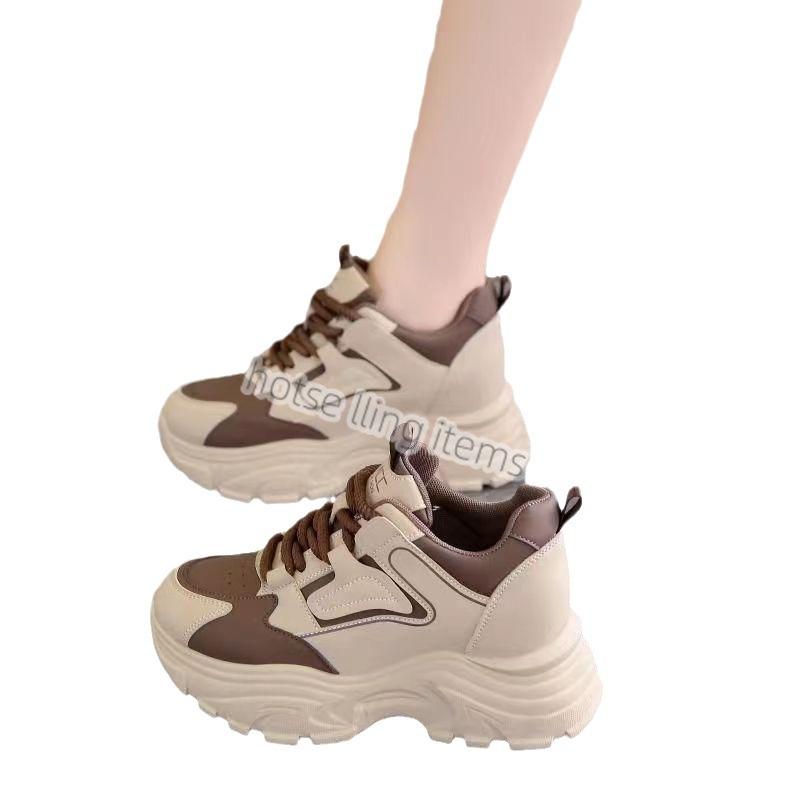 

PLOVER dad shoes spring and autumn 2025 new women s shoes non-slip heightening board shoes niche light casual sports shoes 40