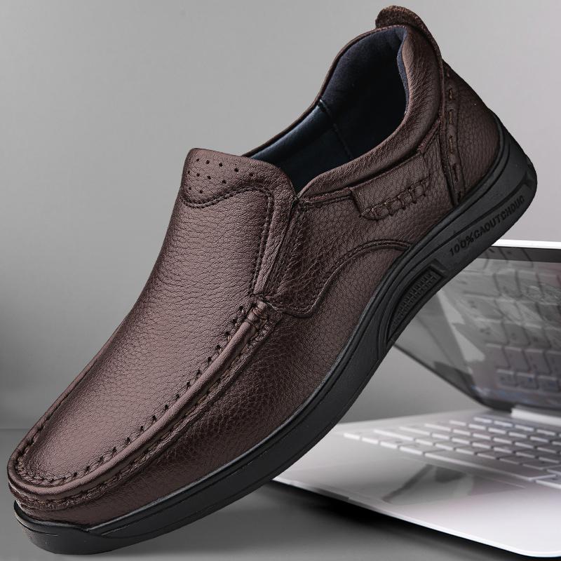 

Модные мужские лоферы из натуральной кожи на мягкой подошве, слипоны, универсальная повседневная деловая обувь для вождения, мужские формальные туфли, мокасины 44