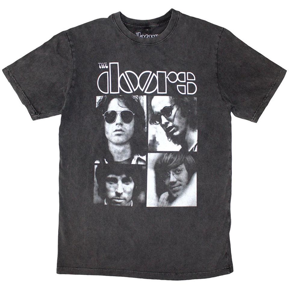 The Doors Stone Wash T-Shirt: Squares OFFICIAL NEW