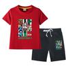 Minecraft Kids' Summer Outfit: Pure Cotton Short Sleeve T-Shirt & Shorts Set for Boys & Girls