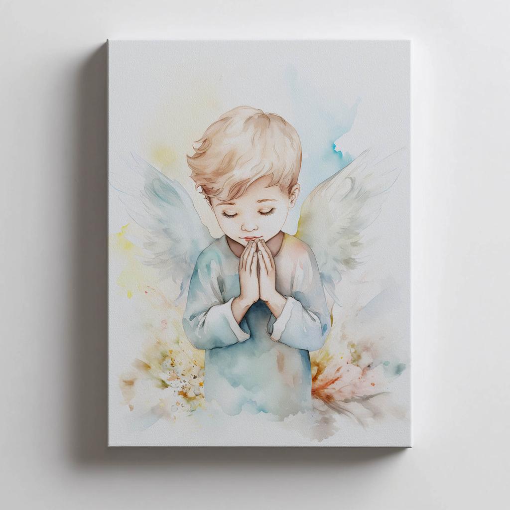 Angel Poster In Delicacy Of Colors Angel Poster In Delicacy Of Colors, 70X100 Cm, Black Aluminum Frame, 230 Gsm Matte Paper