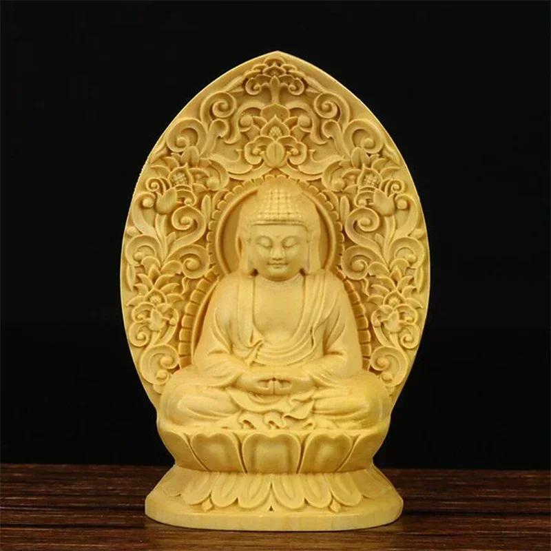 

7cm Mini Small Guan Yin Wood Buddha Statue Boxwood Dragon Guanyin Bodhisattva Solid Wood Sculpture Feng Shui Home Decor