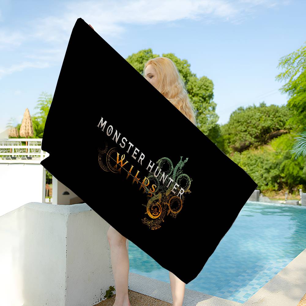 Monster Hunter Fashion Microfiber Beach Towel Absorbent Quick dry Soft Yoga Swimming Resort Mountain Climbing Towel