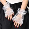 Bridal Wedding Gloves Bow Mesh Lace Hand Sleeves Lolita Gloves Women Gloves Hand Wrist Cuffs