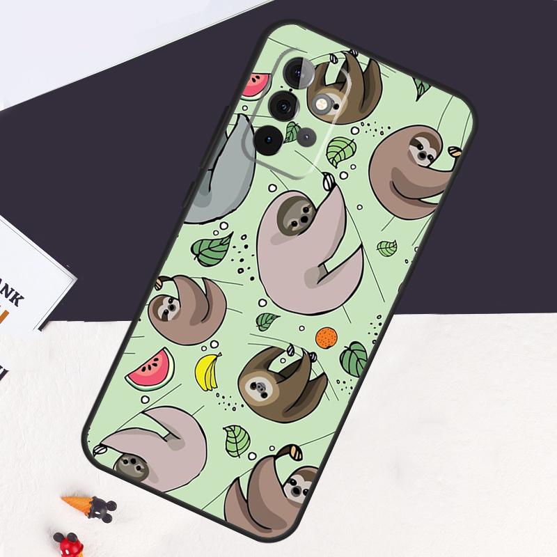 Cute Sloth Animal Case For Samsung Galaxy A14 A55 A06 A05 A36 A26 A16 A54 A34 A22 A32 A52 A35 A15 A53 A13 A56