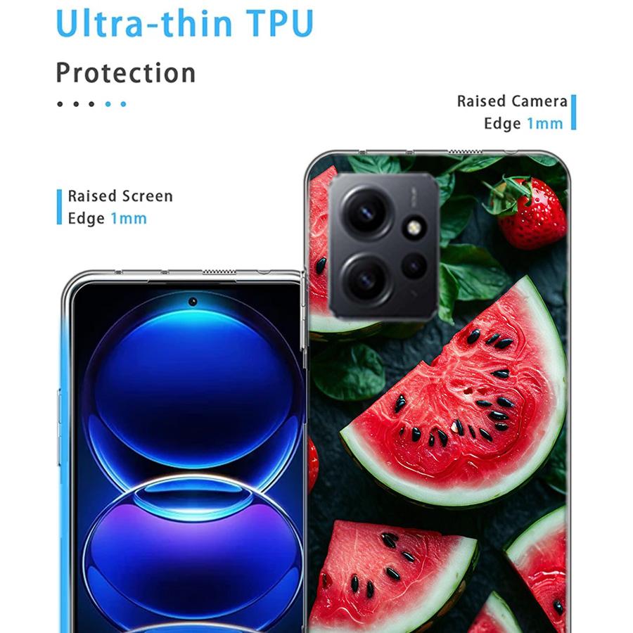 Watermelon Summer Fruit Phone Case For Redmi Note 14 15 Pro 5G 13 12 Pro Plus 11 11T 11E 11S 10 Pro 10S 9 9S Cover Cell Clear TP