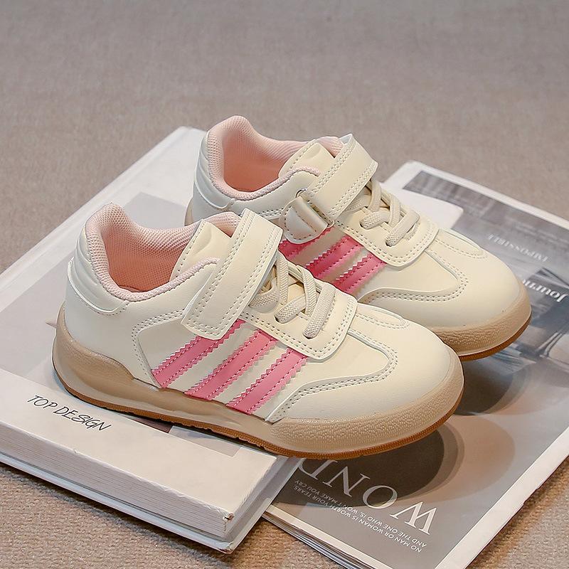 

Girls German training shoes 2025 new autumn children s board shoes fashion sports shoes boys versatile casual white shoes trend 32-37 yards, 6 pairs in one hand розовый