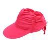 Long Brim Sun Hat for Women Breathable Open Top Sun Beach Cap UV Protective Hat with Adjustable Strap Foldable Visor Hat