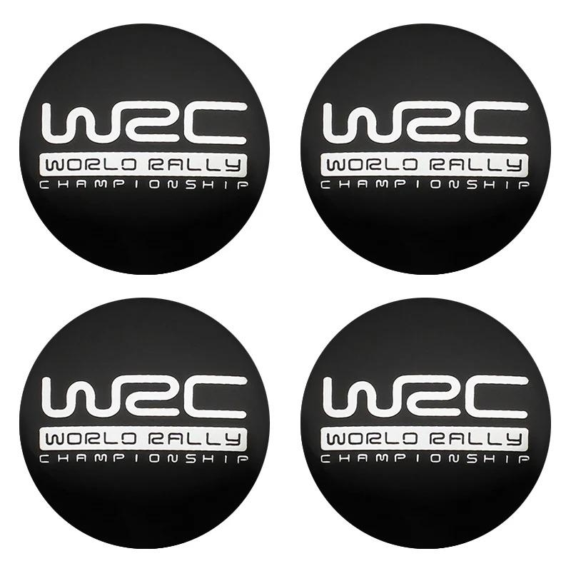 4 шт./лот Универсальная 56 мм эмблема WRC Заглушка для центра колеса автомобиля Наклейка на центр диска