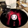 1pc Spirited Away No-Face Office Round Area Rug, Indoor Mat Suitable For Office,Bedroom Living Room Home Decor, Room Deco a0926101