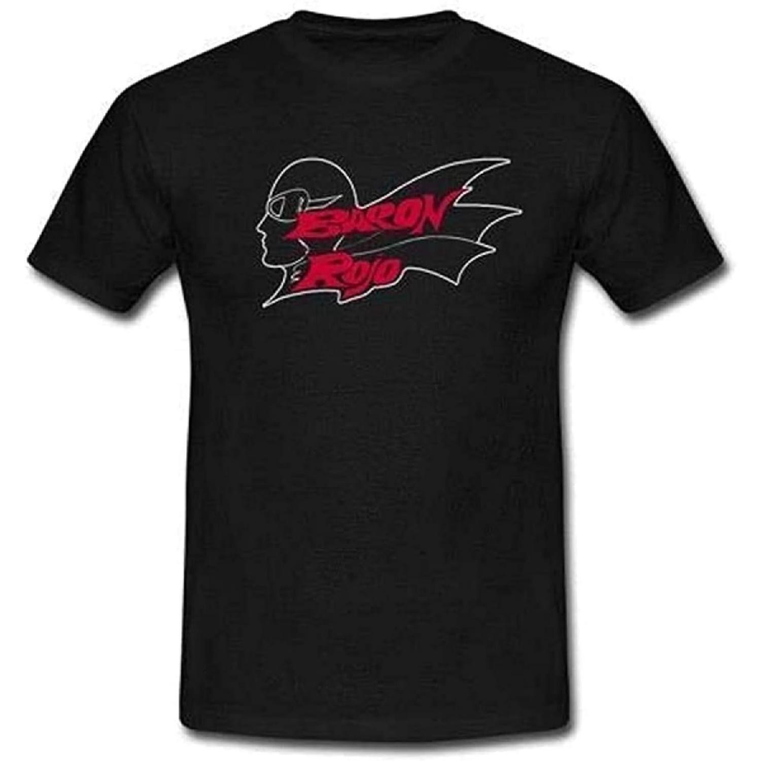 r_yes Men s Baron Rojo Spanish Heavy Metal Band T-Shirt OB Mago de Oz Summer tee Print Men T-Shirt Black S