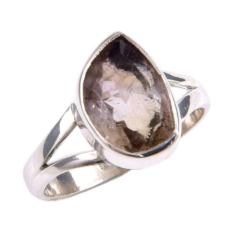 Natural Ametrine Gemstone Handmade 925 Solid Silver Jewelry Ring Size 7 K7F09