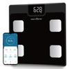 HealthSense BS161 Bluetooth BMI Digital Weight Machine with Fat Analyzer, Smart Body Composition Scale, Mobile App, 12 Body Parameters, LED Display