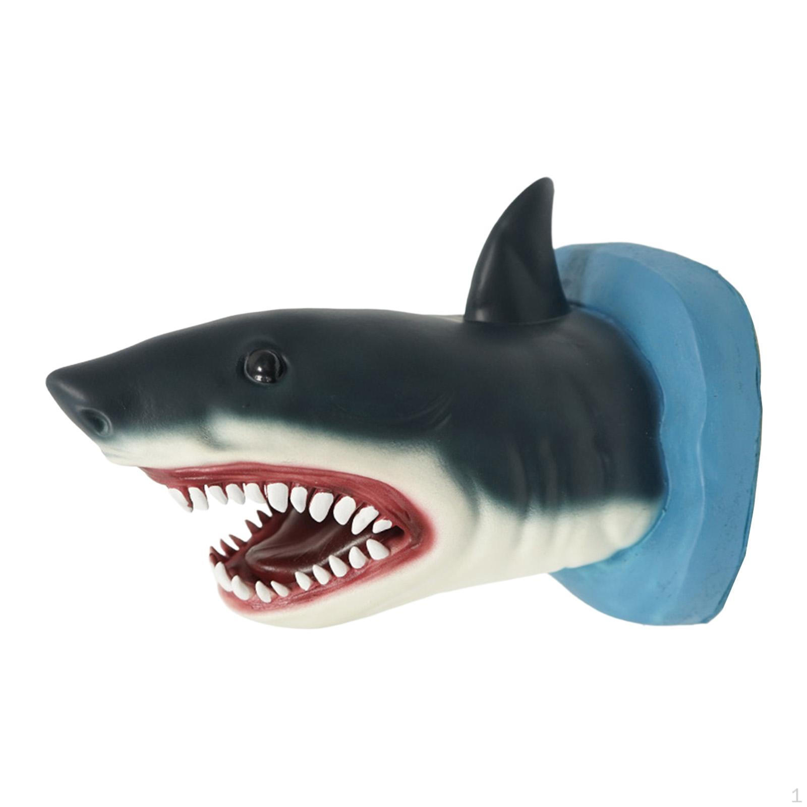 

Shark Wall Sculpture Art Piece Modern Hanging Decor Animal Ornament for Living Room Home