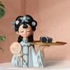 Chinese Palace Girl Figurine Home Iving Room Cookie Fruit