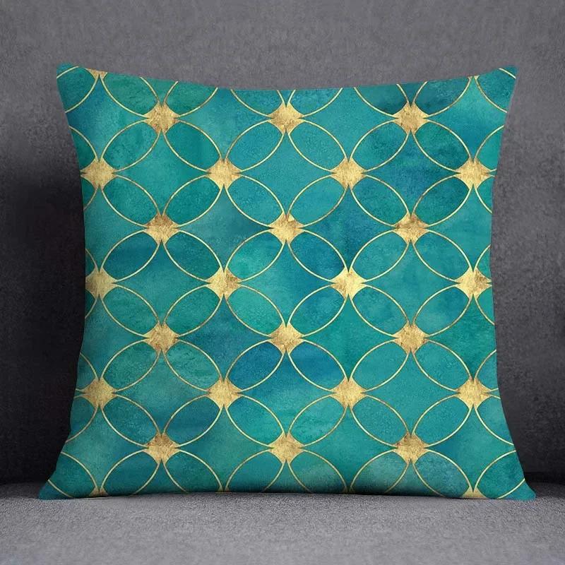 Dark Green Flower and Animal Pattern Home Decoration Pillowcase Square Pillowcase Home Office Decoration Cushion Cover