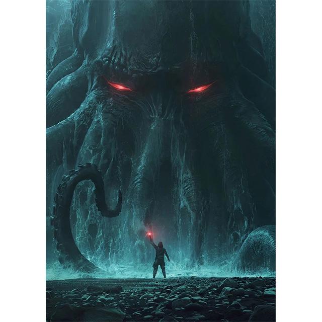 Cthulhu Mythos Abstract Outer God Prints Poster Canvas Painting Modern Wall Art Pictures for Living Room Bedroom Home Decoration