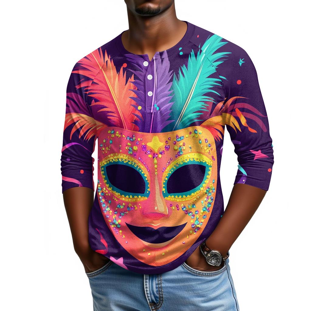 Men's Raglan Sleeve Three-quarter Sleeve Top