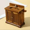 Realistic 1/16 Scale Wash Basin Cabinet for Dollhouses Bathroom or Kitchen Accessories