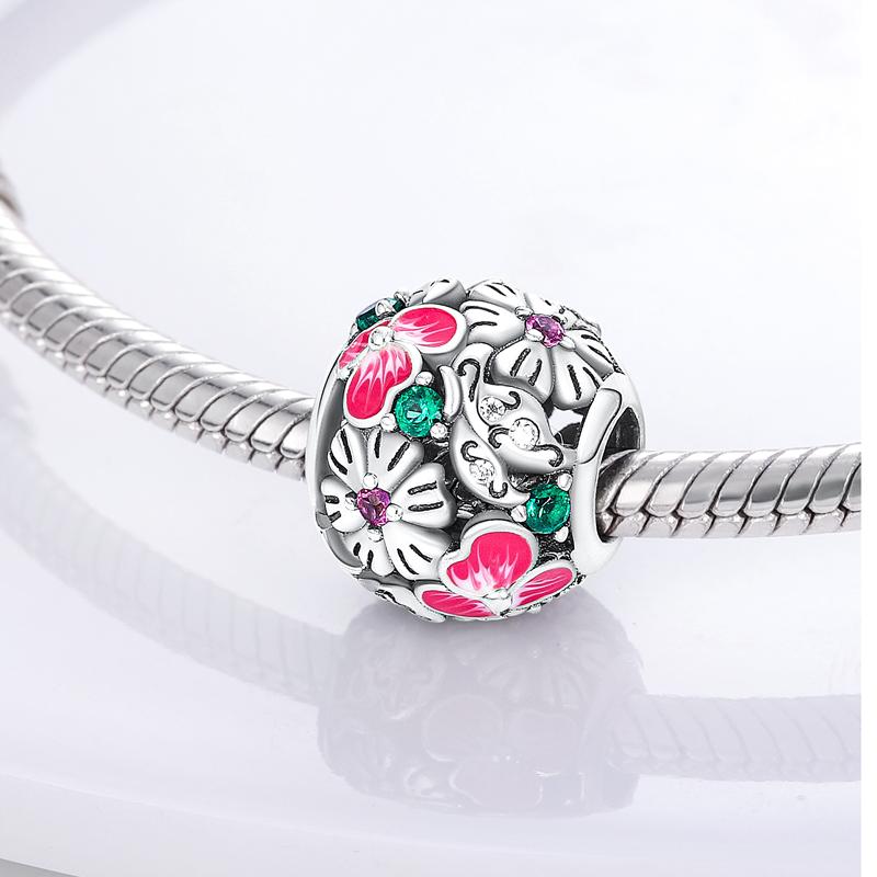 Original Charms Copper Moonlit Lotus Pond Flowers Beads Fit Charms Plata Bracelets For Women Women Jewelry Making Diy
