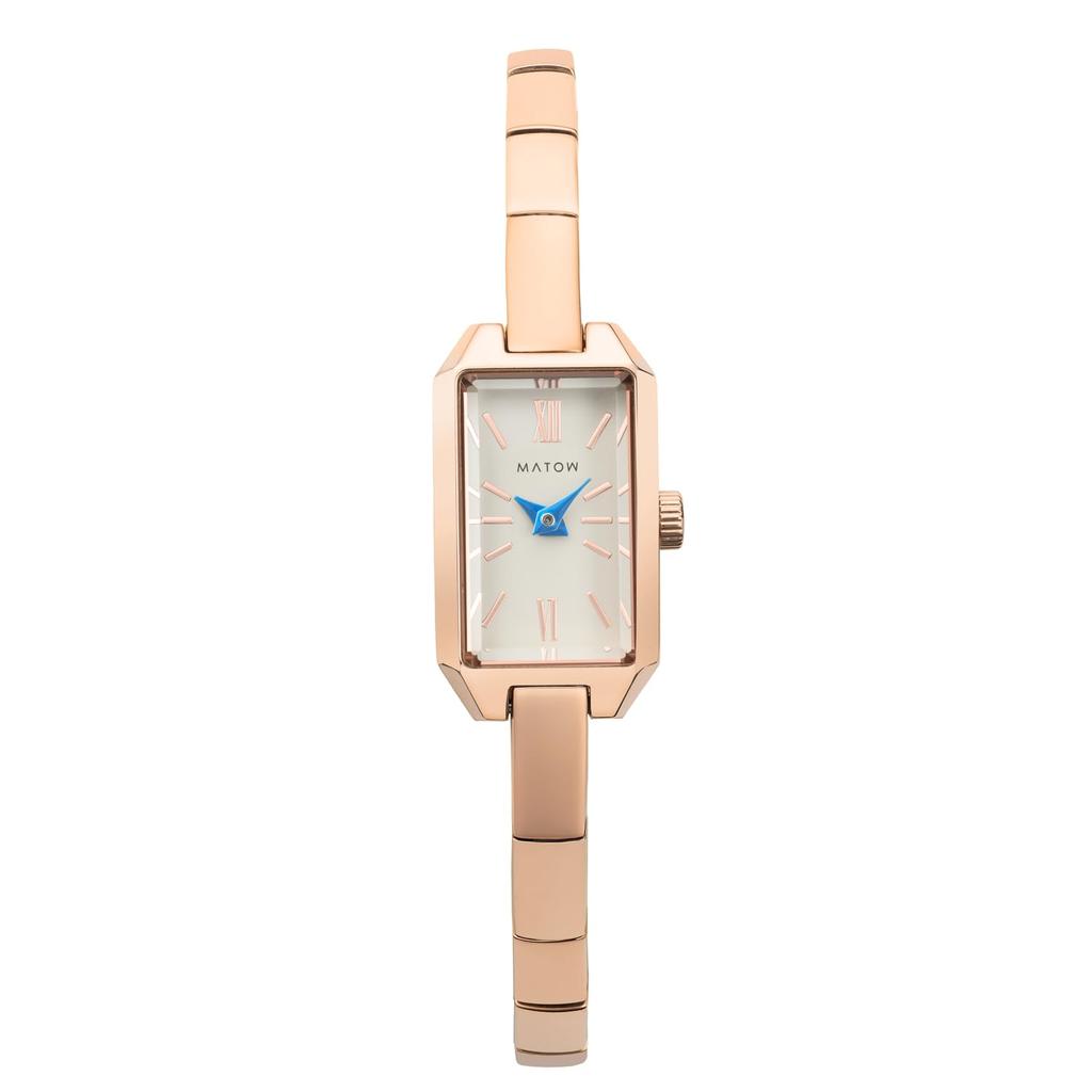 Authorized Dealer Matow Watch Watch Mw005005 Mini Square Rose Gold White [MATOW] Ladies' [Tsuki Seigetsu]