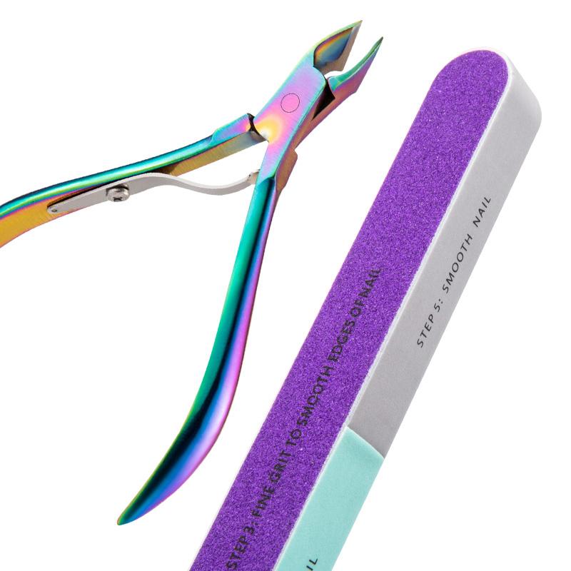 Maniküre Set Nail Art Peeling Werkzeuge Schere Zange Peeling Schieber Tote Haut Nagelhautschieber Zange Löffel Entferner Knipser Schneider