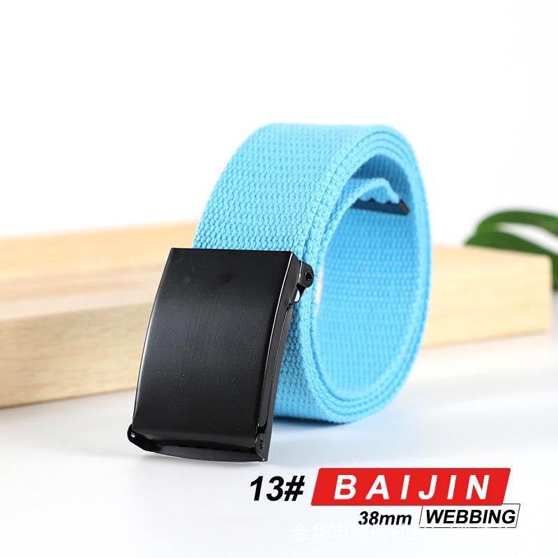 Canvas & Leather Multi-Color Casual Waist Belt - Stylish, Easy-to-Match Accessory for Students